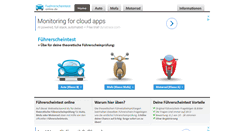 Desktop Screenshot of fuehrerscheintestonline.de